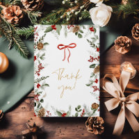 Elegante Winter Greenery e Holly Chá de fraldas