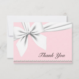 Cartão De Agradecimento Elegantes Pérolas Rosa Tiffany Pérolas Chiques Obr