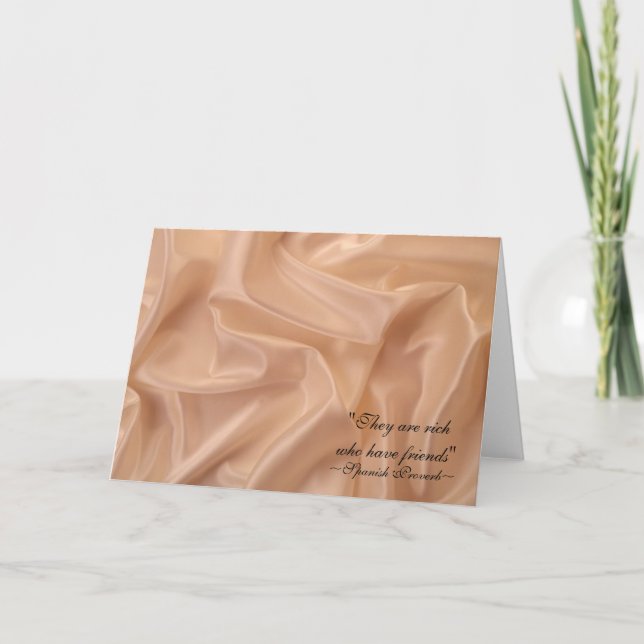 Cartão De Agradecimento "Eles são ricos que têm amigos" (Frente)