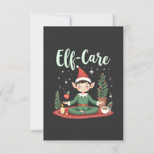 Cartão De Agradecimento Elf Care Engraçado Natal Elf Autoatendimento Mágic