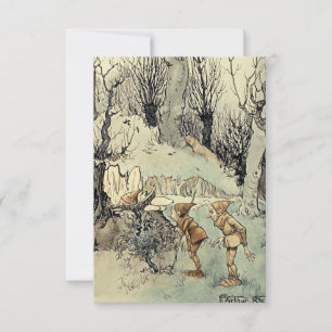 Cartão De Agradecimento “Elfos no Bosque” por Arthur Rackham