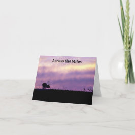 Cartão De Agradecimento Elk Silhouette no Sunset Pensando em você