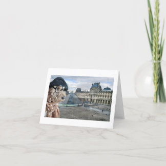 Cartão De Agradecimento Ella Bella Banana, o Louvre, Paris, França