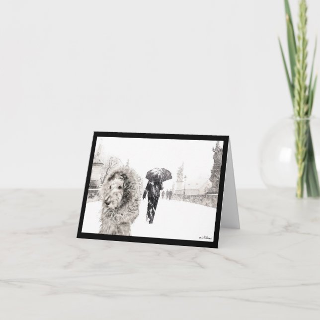 Cartão De Agradecimento Ella Bella Banana sobre a Ponte Charles, Praga (Frente)