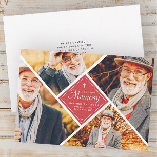 Cartão De Agradecimento Em Adorando Memória, Multifoto Moderna