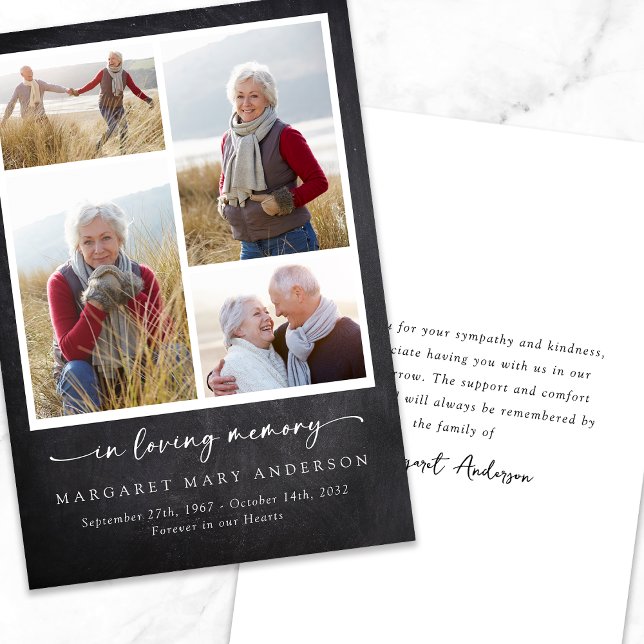 Cartão De Agradecimento Em Adorar Memória Traduzir Fotos Simpatia Funeral (Criador carregado)