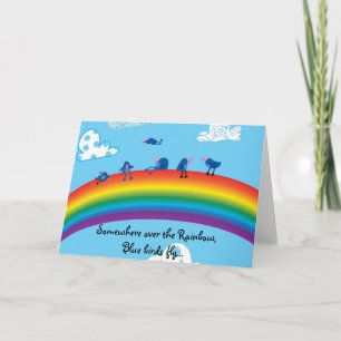 Cartão De Agradecimento Em algum lugar sobre o arco-íris