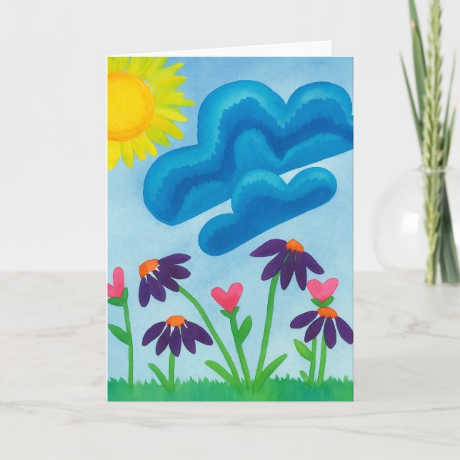 Cartão de Agradecimento em Branco de Aquarela de u (Frente)