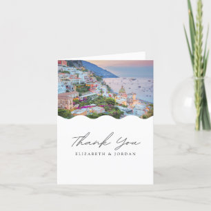 Cartão de agradecimento em branco de Positano Itál