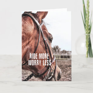 Cartão De Agradecimento em francês CHEVAL Greeting Card