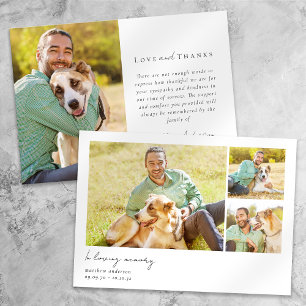 Cartão De Agradecimento Em Memória Adorável Múltipla Carga de Foto