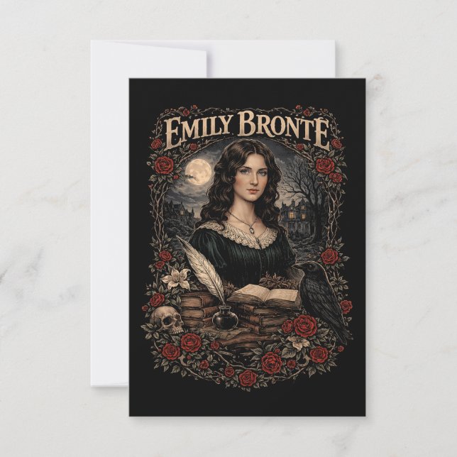 Cartão De Agradecimento Emily Brontë (Frente)