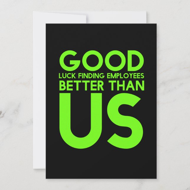 Cartão De Agradecimento Empregado saindo ou demitido no trabalho presentes (Frente)