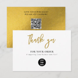 Cartão De Agradecimento Empresa Dourada Obrigado Logotipo Mídia social