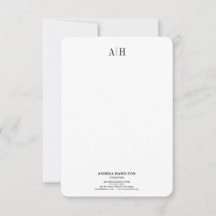 Empresa profissional formal de dois monogramas