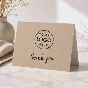 Cartão de Agradecimento Empresarial Logotipo Per