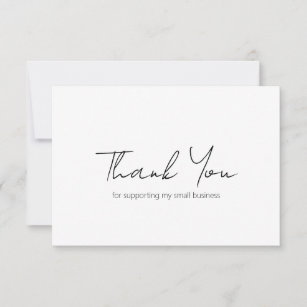 Cartão De Agradecimento Empresas modernas e elegantes minimalistas simples