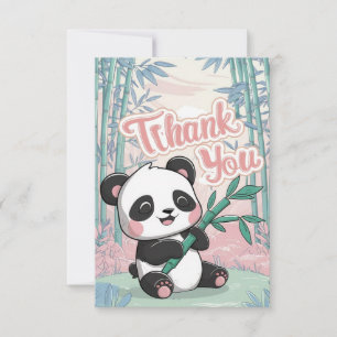 Cartão De Agradecimento Encantadora saudação Panda