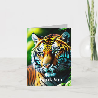 Cartão De Agradecimento Encantando O Tigre Da Selva - Fúria E Livre