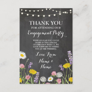 Cartão de Agradecimento Encontro Casamento Flores 