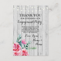 Cartão de Agradecimento Encontro Casamento Madeira