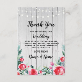 Cartão de Agradecimento Encontro Casamento Rosas V