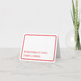 Cartão De Agradecimento Encouragement: Smile Notecard