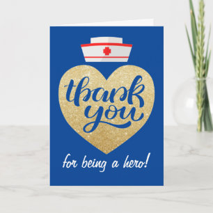 Cartão de Agradecimento Enfermeira Estetoscópio Co