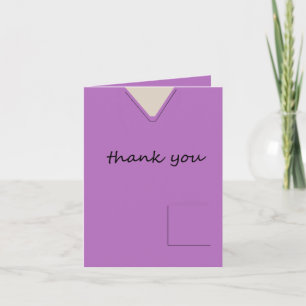 Cartão De Agradecimento Enfermeira Médica Violet Obrigado