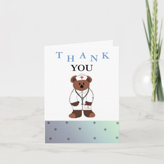 Cartão De Agradecimento Enfermeira Obrigado (Frente)