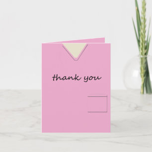 Cartão De Agradecimento Enfermeira Pink Costume, Enfermeira Médica Obrigad