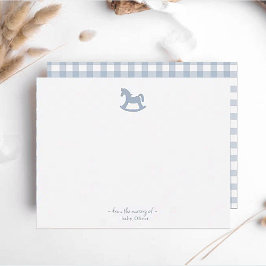 Cartão De Agradecimento Enfermeiro-Bebê-Cavalo Azul