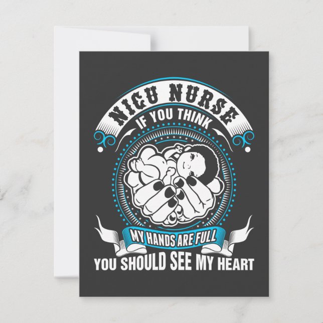 Cartão De Agradecimento Enfermeiro| Enfermeira De Nicu Cheio (Frente)