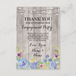 Cartão de Agradecimento Engajamento Casamento Flor