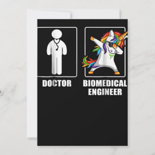 Cartão De Agradecimento Engenheiro biomédico Unicorn Dabbing Funny Lovers