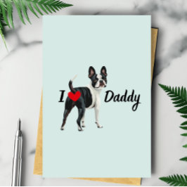 Cartão De Agradecimento Engraçado Boston Terrier Do Dia de os pais Do Bumb