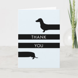 Cartão De Agradecimento Engraçado Dachshund Obrigado