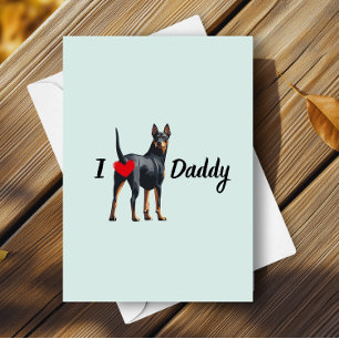 Cartão De Agradecimento Engraçado Doberman Do Dia de os pais De Bumbum De 