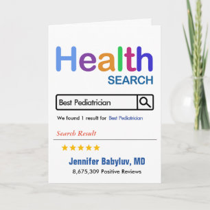 Cartão De Agradecimento Engraçado Presente Melhor Pediatra