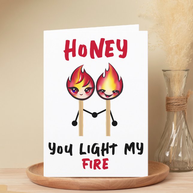 Cartão De Agradecimento Engraçado Você Acender Meu Fogo Correspondente Per (Funny You Light My Fire Perfect Match Birthday Thank You Card)