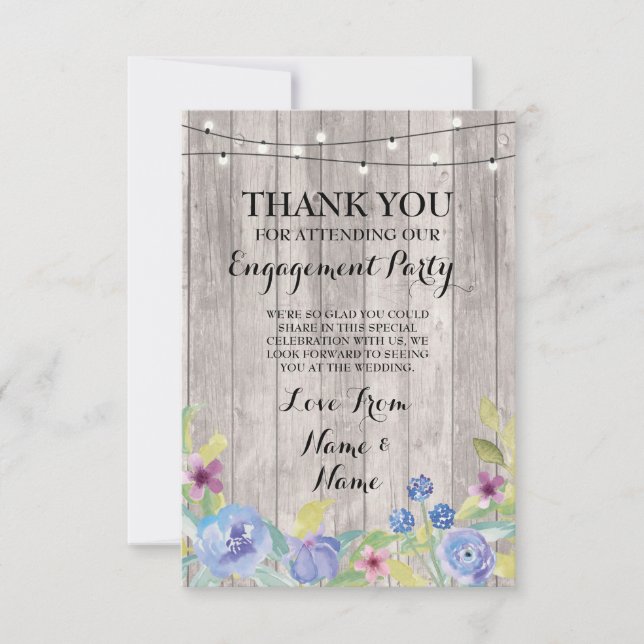 Cartão de Agradecimento Ensaio Casamento Madeira F (Frente)