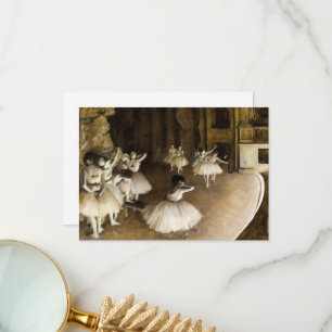 Cartão De Agradecimento Ensaio de balés em Palco por Edgar Degas