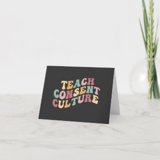 Cartão De Agradecimento Ensinando a cultura de consentimento