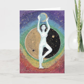 Cartão De Agradecimento Equilíbrio Yin Yoga Universo Chakra Maureen Girard