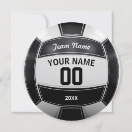 Cartão De Agradecimento Equipe conhecida do ano de jogador de voleibol
