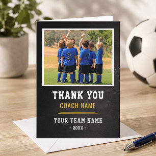 Cartão De Agradecimento Equipe de Futebol Treinador Obrigado Foto