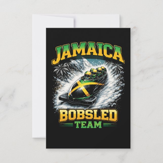 Cartão De Agradecimento Equipe Jamaicana de Bobslê (Frente)