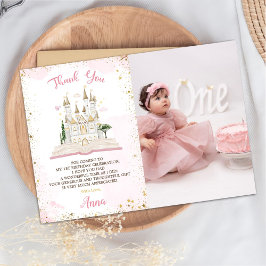 Cartão De Agradecimento Era Uma Vez Princesa 1º Festa Foto