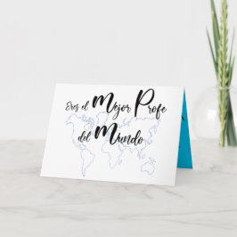 Cartão De Agradecimento Eres el mejor profe del mundo