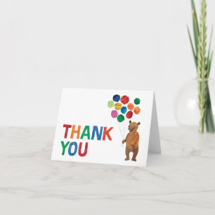 Cartão De Agradecimento Eric Carle   Urso Marrom - Feliz Aniversário Beary